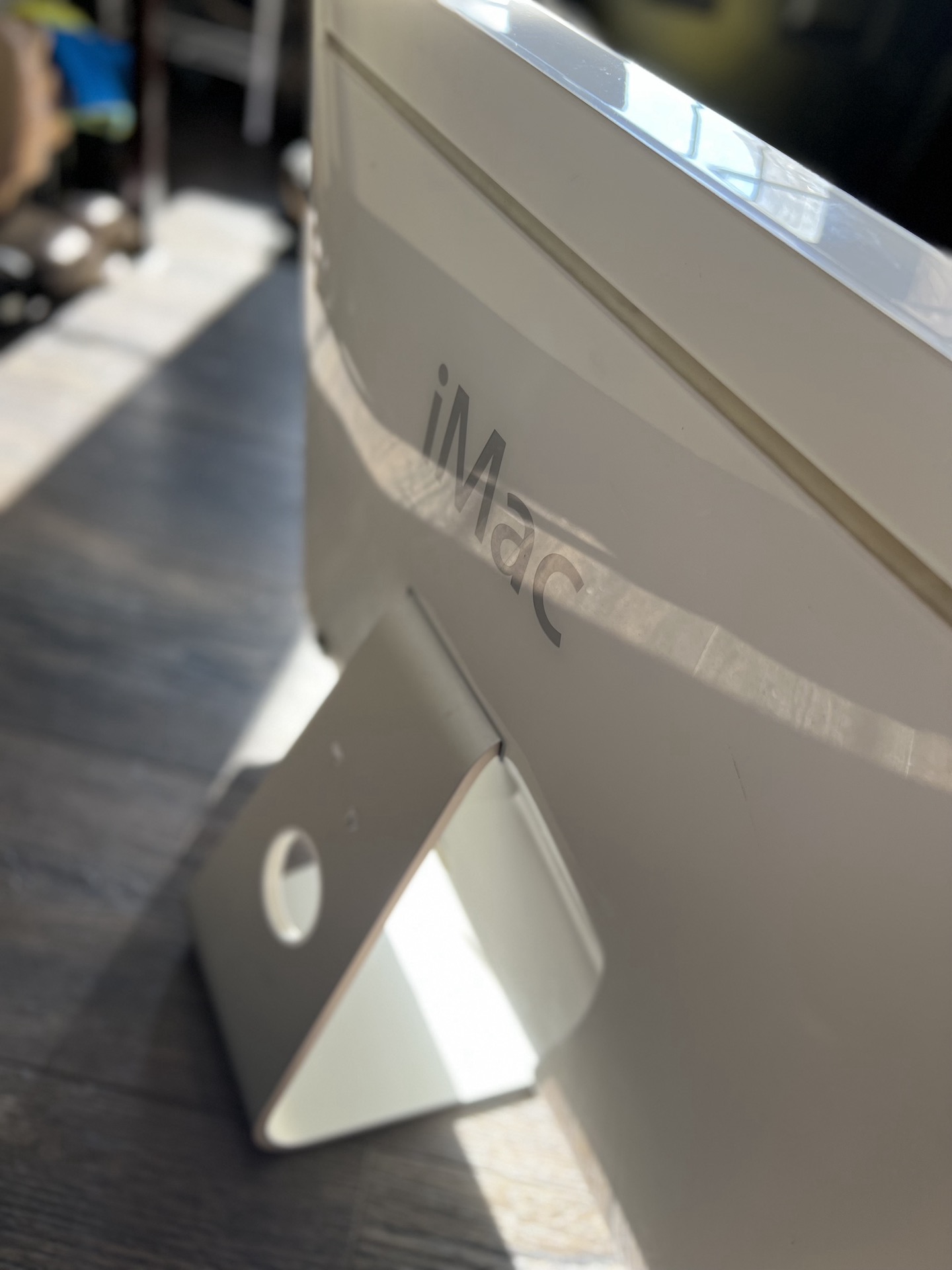 An iMac opened for repair